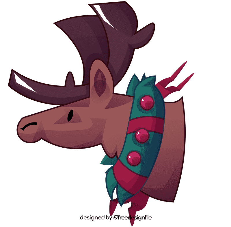 Caribou wreath clipart