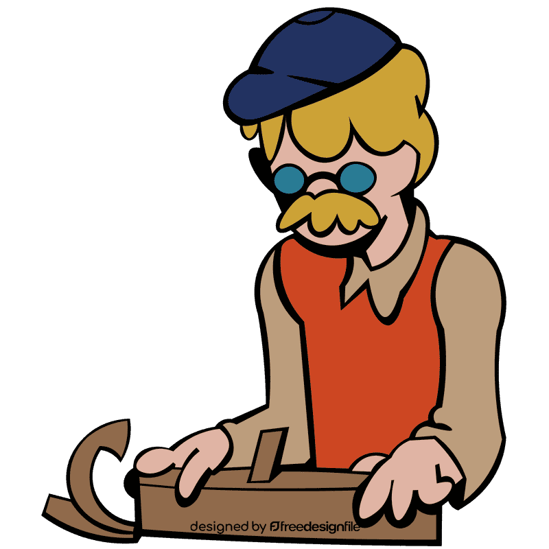 Carpenter old man clipart