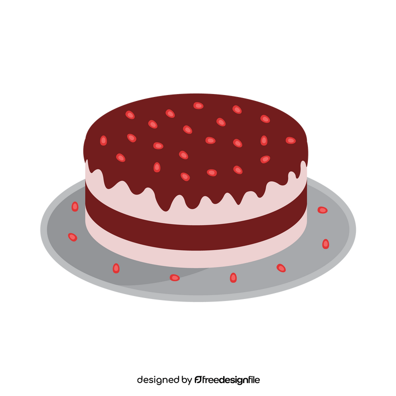 Pomegranate cake clipart