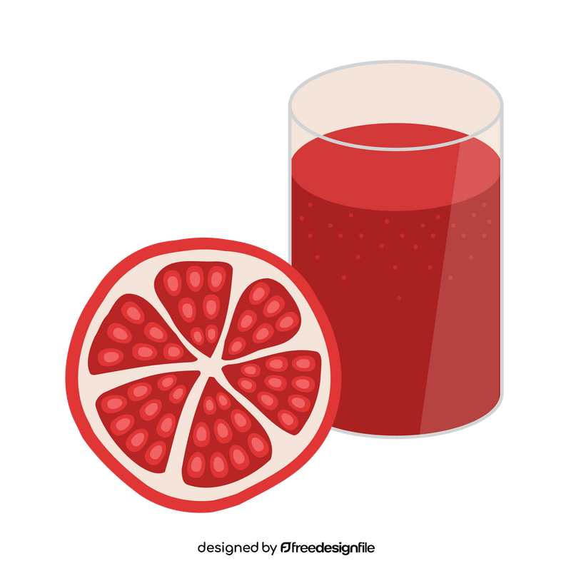 Pomegranate juice clipart