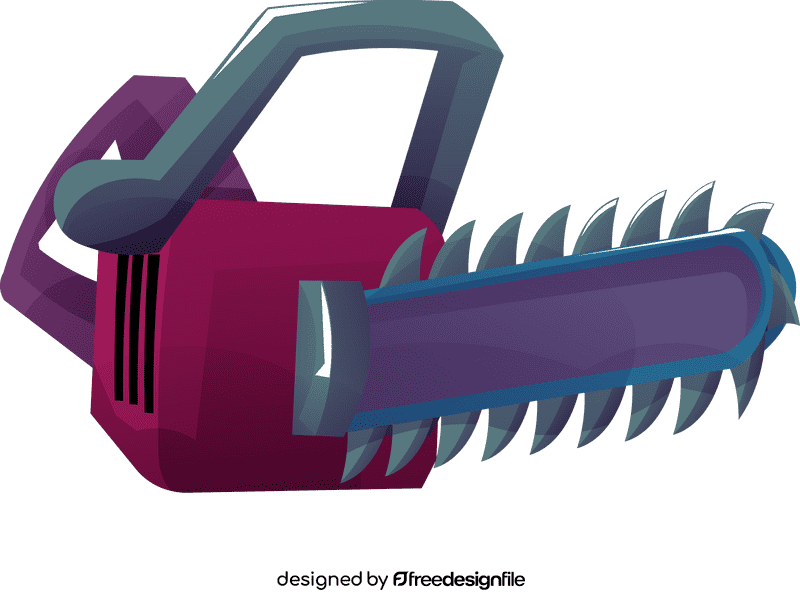 Chainsaw perspective clipart