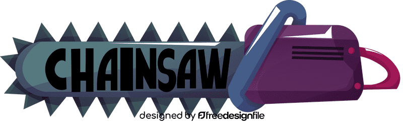 Chainsaw sign clipart
