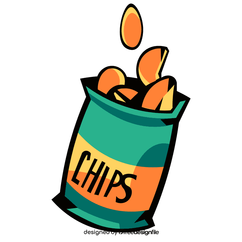 Chips opened pack clipart