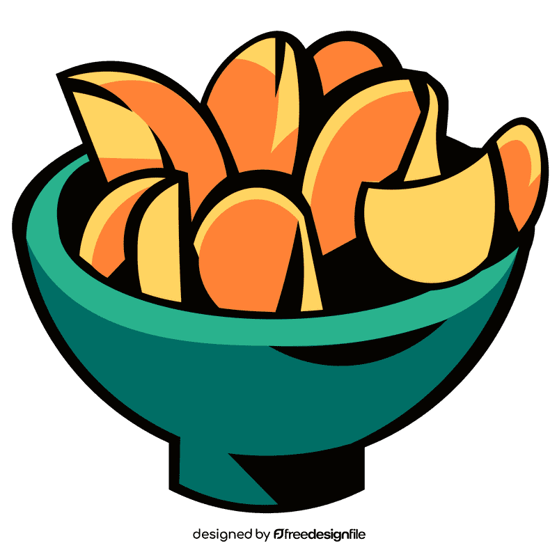 Chips plate clipart
