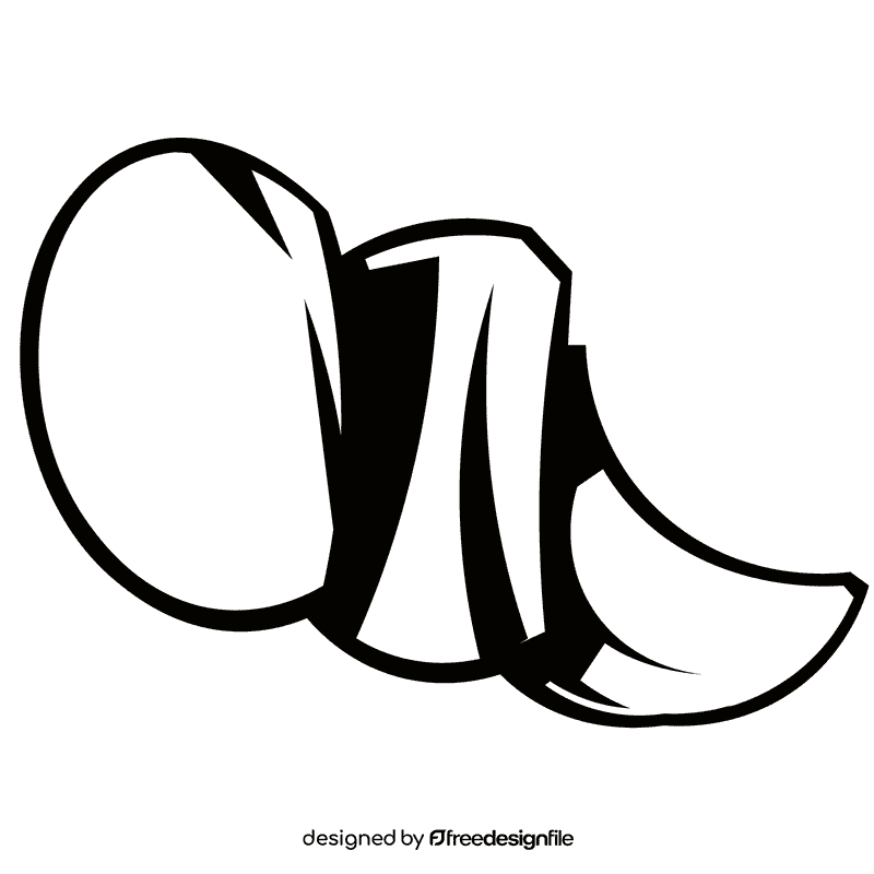 Chips three black and white clipart