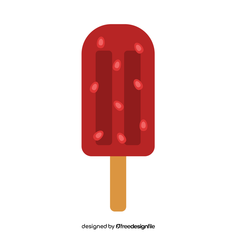 Pomegranate ice cream clipart