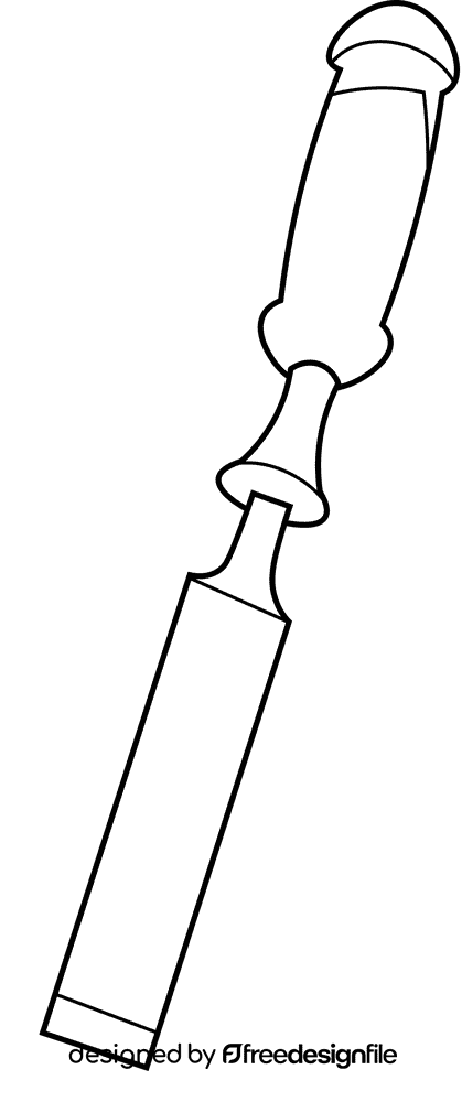 Chisel modern black and white clipart