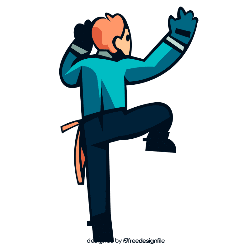 Climber back view clipart