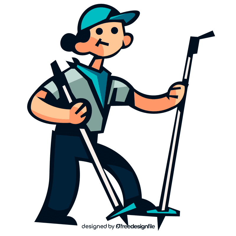 Climber walking clipart