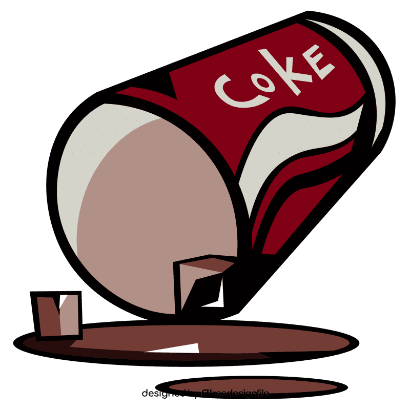 Coca cola spilled clipart