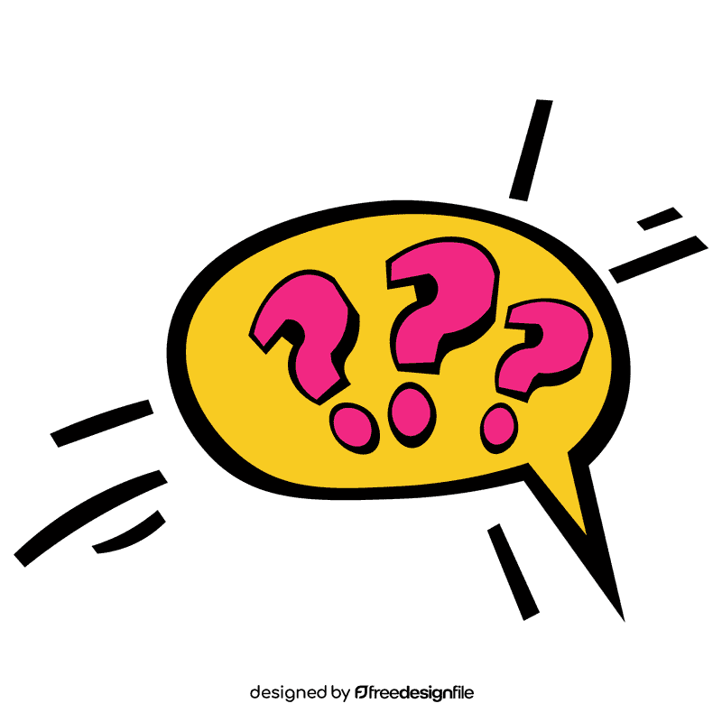 Comic question clipart