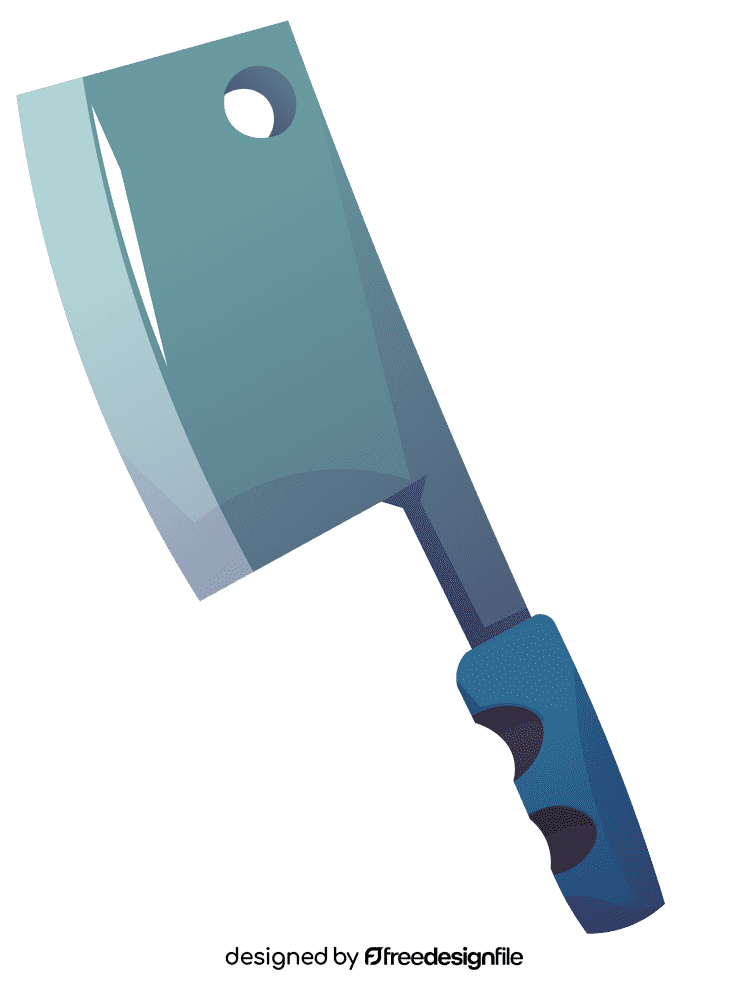 Cooking utensils cleaver clipart