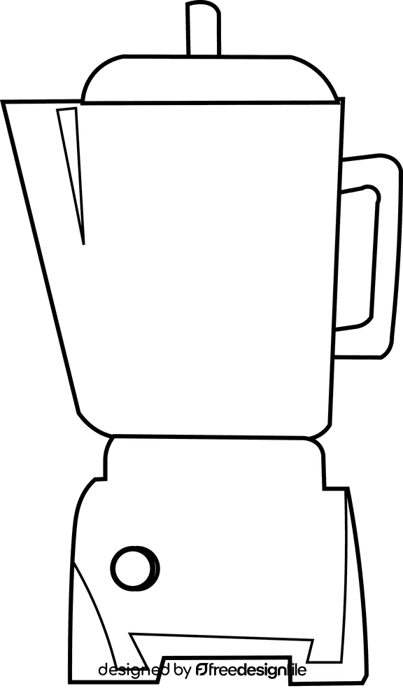 Cooking utensils mixer black and white clipart