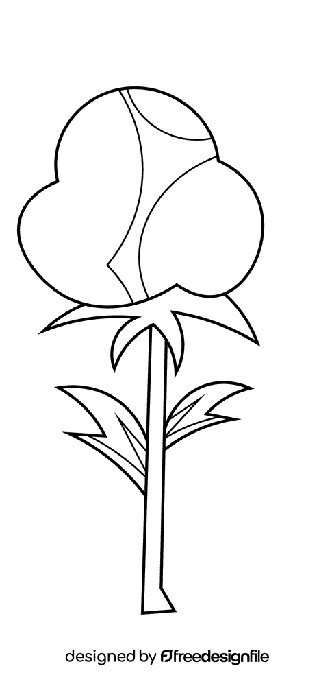 Cotton high black and white clipart