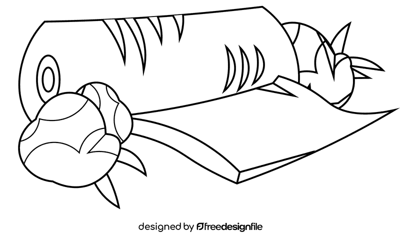 Cotton roll black and white clipart
