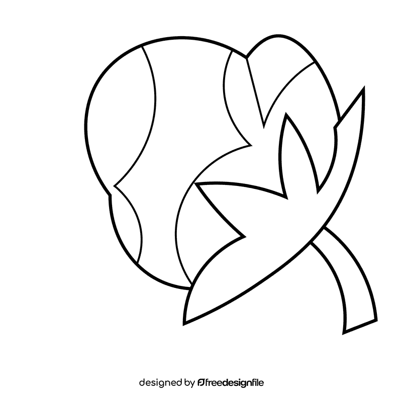 Cotton single black and white clipart