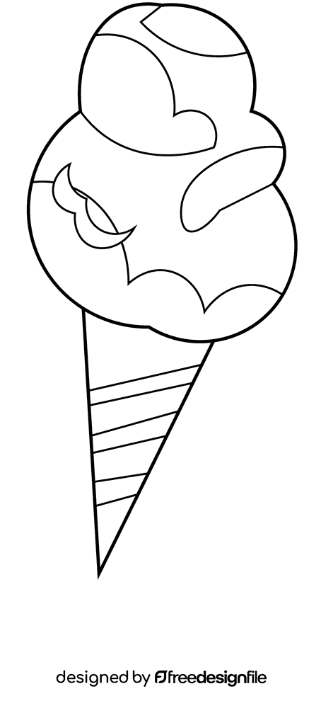 Cotton candy blue black and white clipart