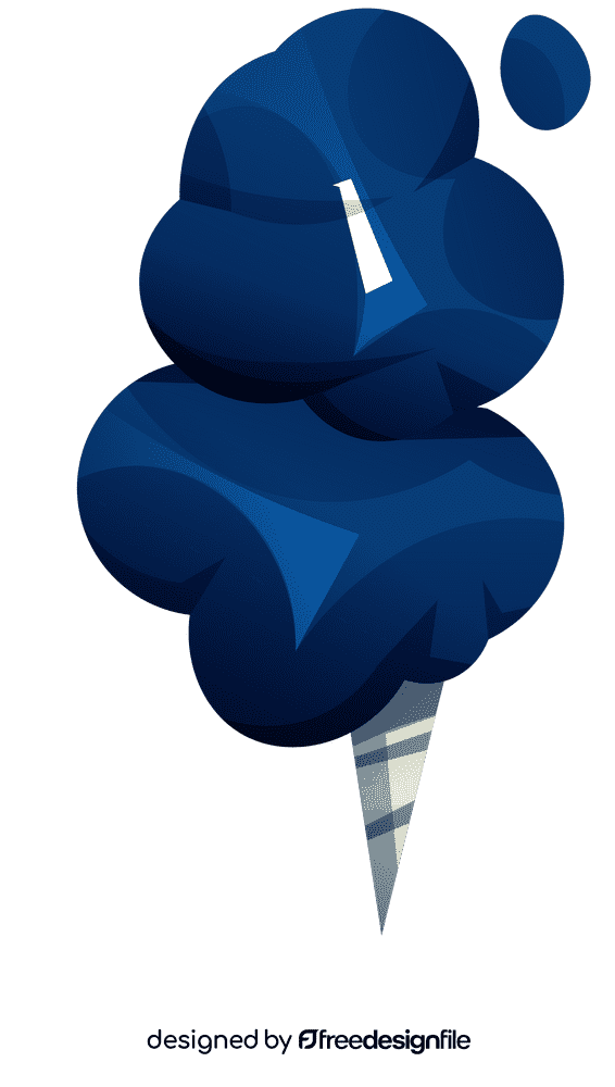 Cotton candy blue big clipart