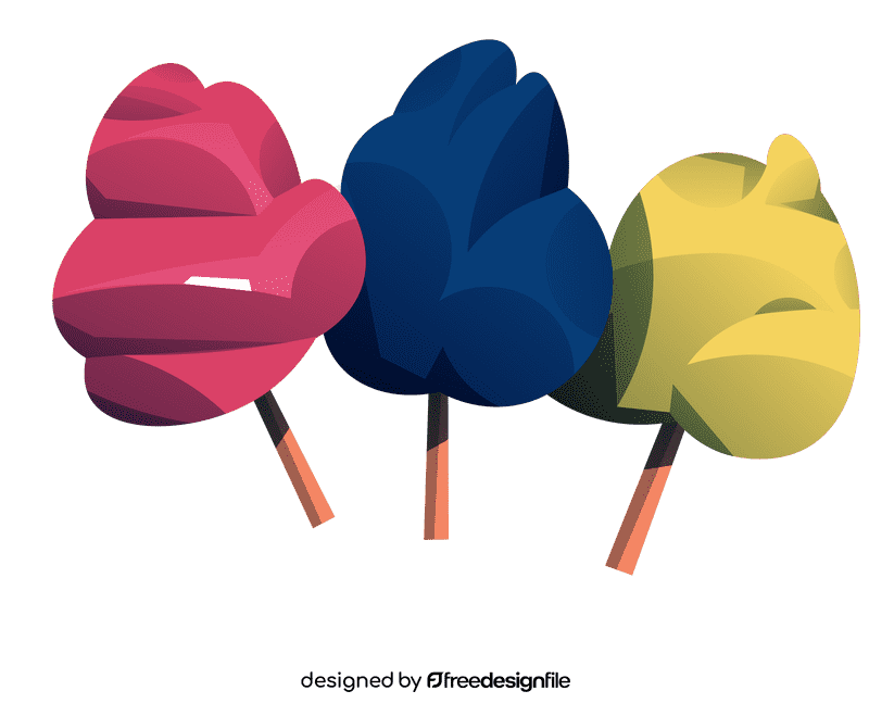 Cotton candy triple clipart
