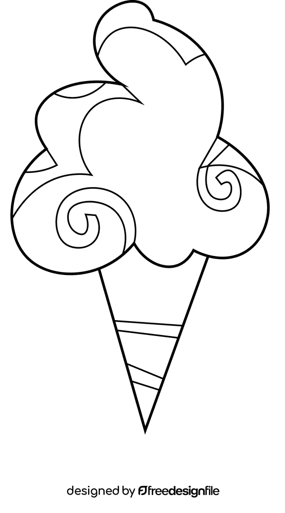 Cotton candy yellow black and white clipart