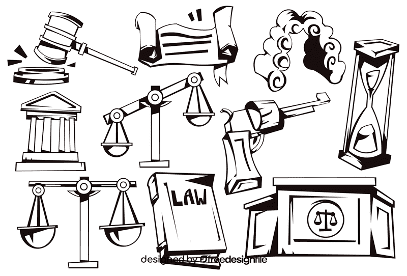 Court black and white vector