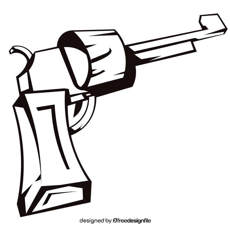 Court gun black and white clipart