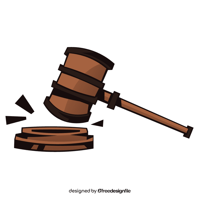 Court hammer clipart