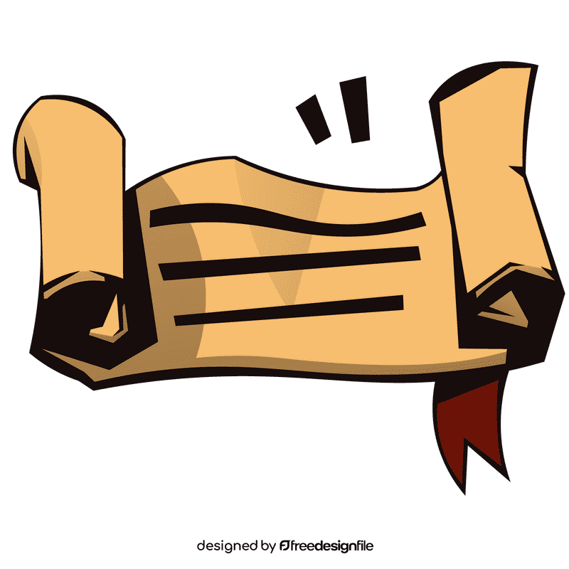 Court scroll clipart
