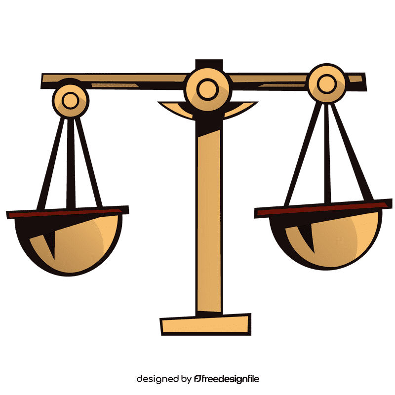 Court weights balanced clipart