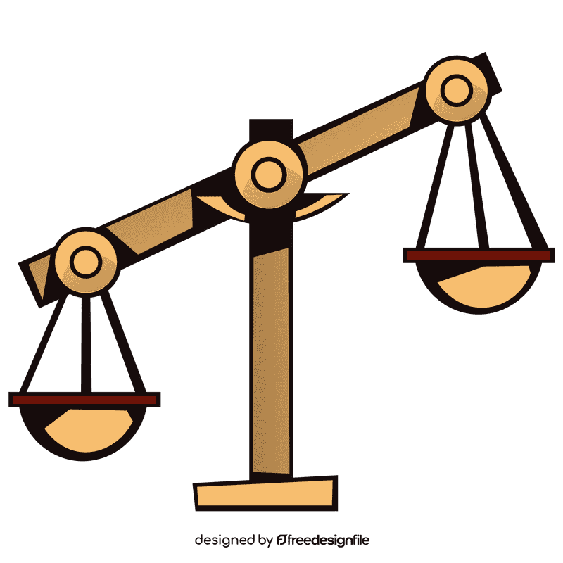 Court weights unbalanced clipart