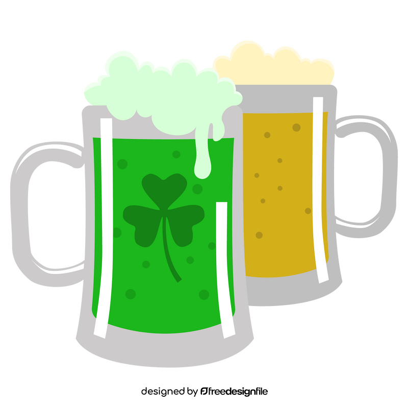 St Patricks Day beer mug clipart