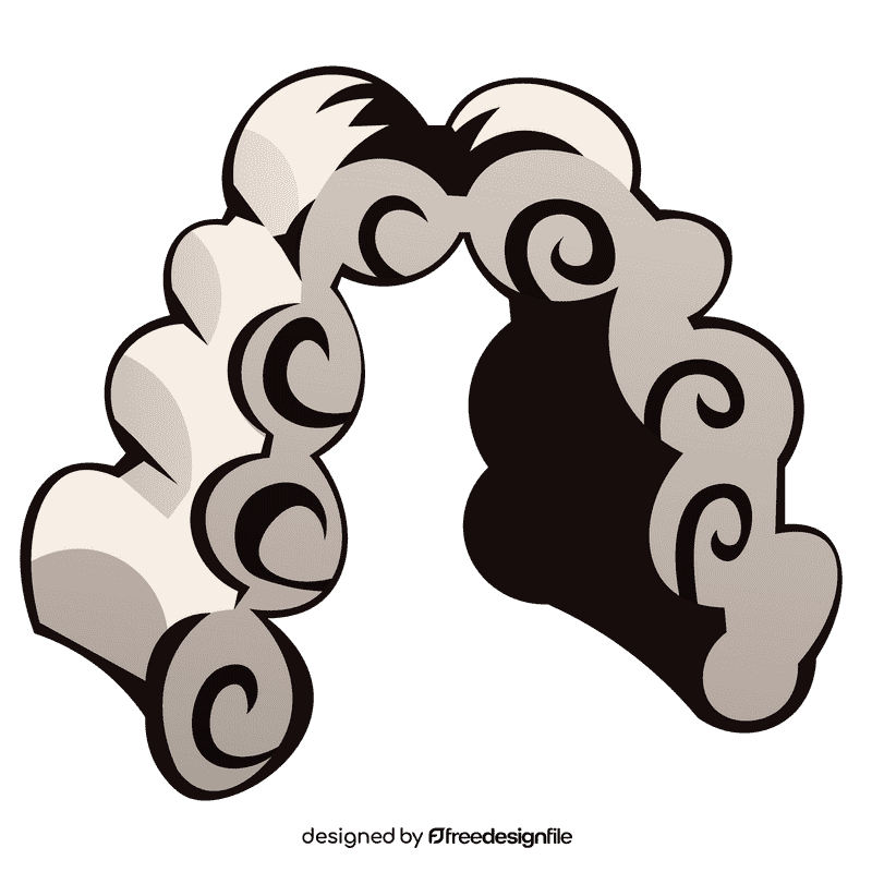 Court wig clipart