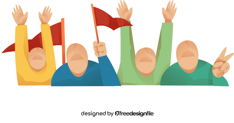 Crowd meeting clipart