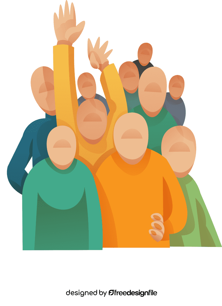 Crowd meeting clipart