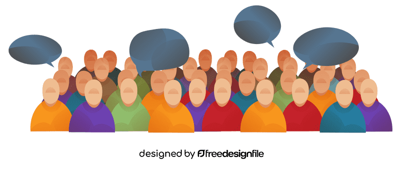 Crowd society clipart