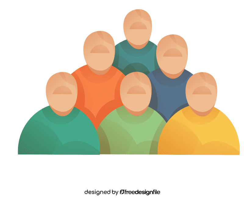 Crowd triangle clipart