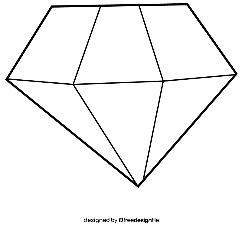 Crystal black and white clipart