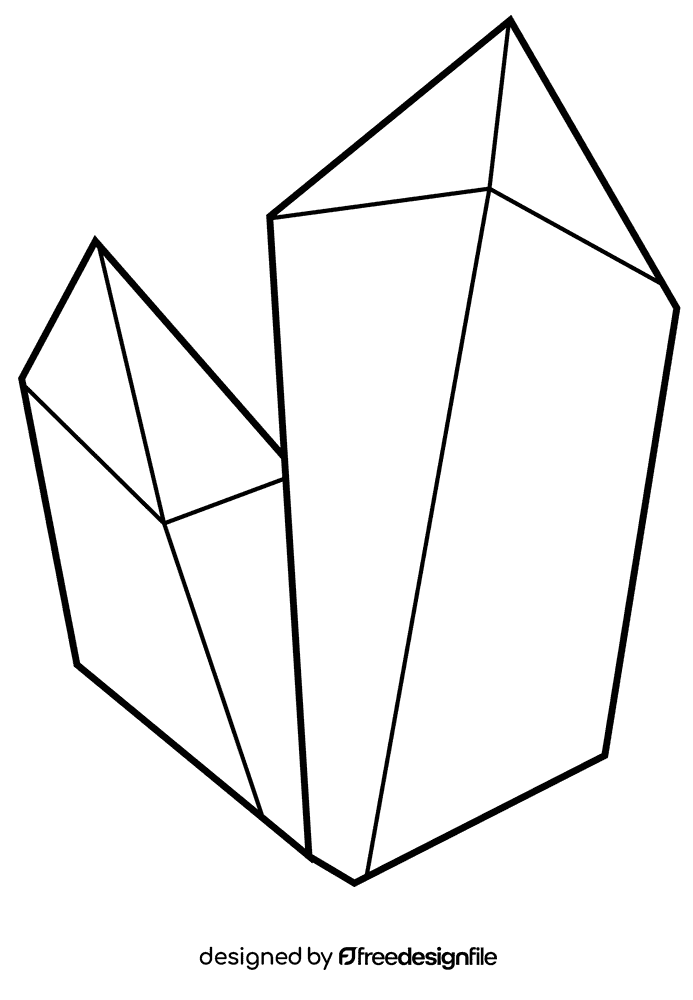 Crystal green black and white clipart