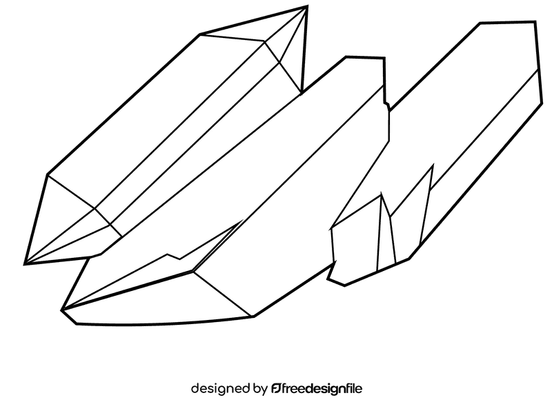 Crystal icy black and white clipart