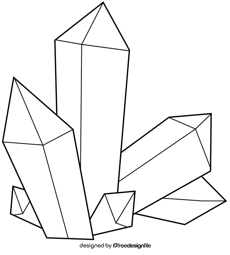 Crystal purple black and white clipart