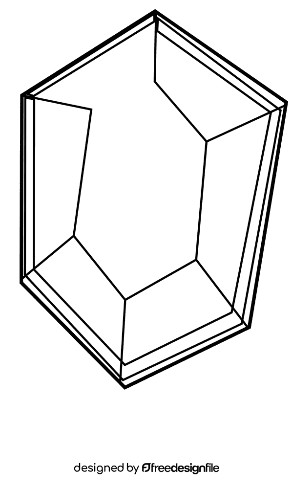 Crystal red black and white clipart