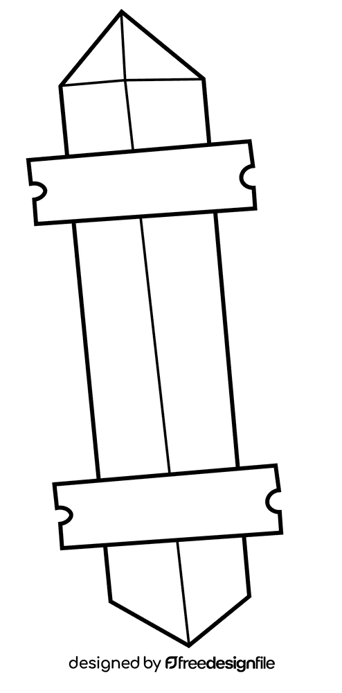 Crystal yellow black and white clipart