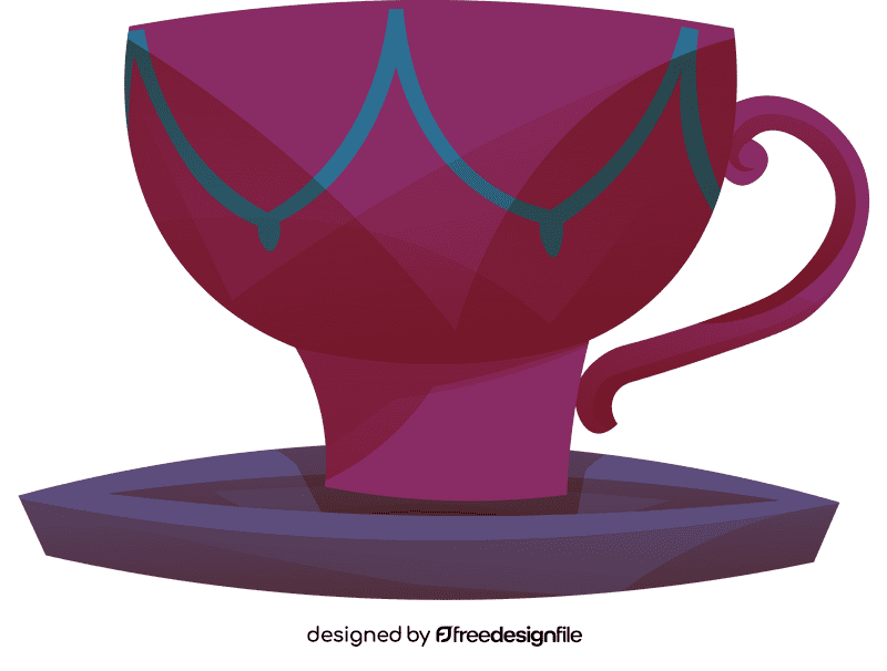 Cup and saucer arabic clipart