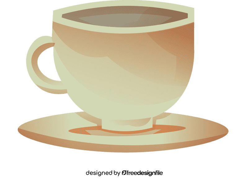 Cup and saucer cup clipart