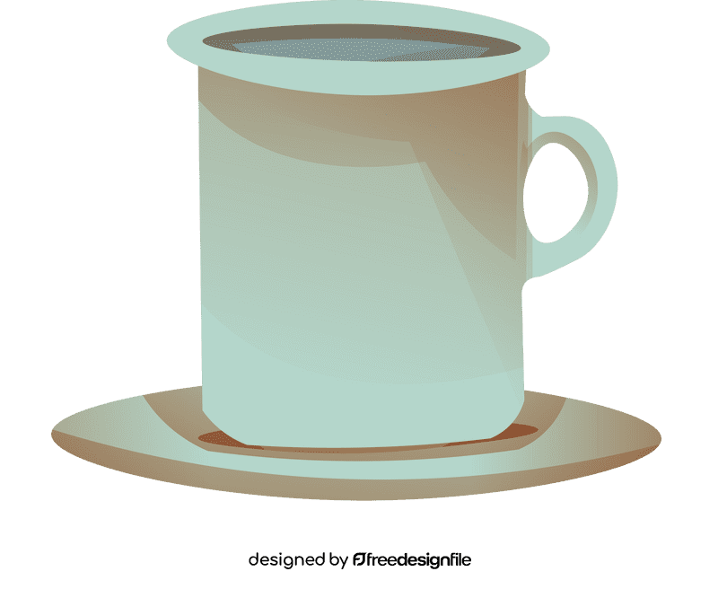Cup and saucer high clipart