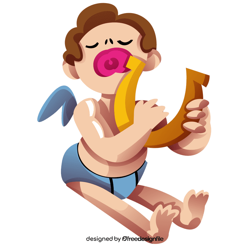 Cupid harp clipart