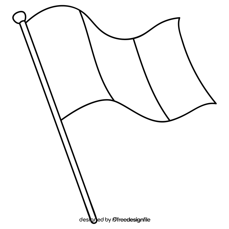 St Patrick's Day Irish flag drawing black and white clipart