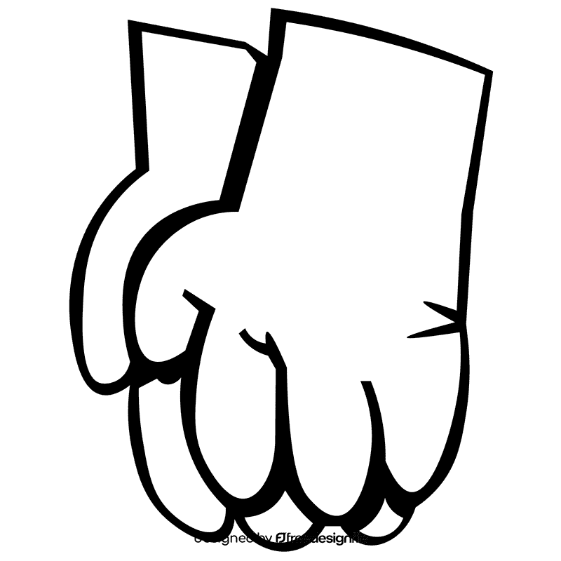 Custodian gloves black and white clipart