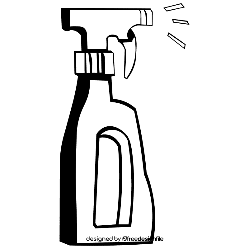 Custodian spray black and white clipart