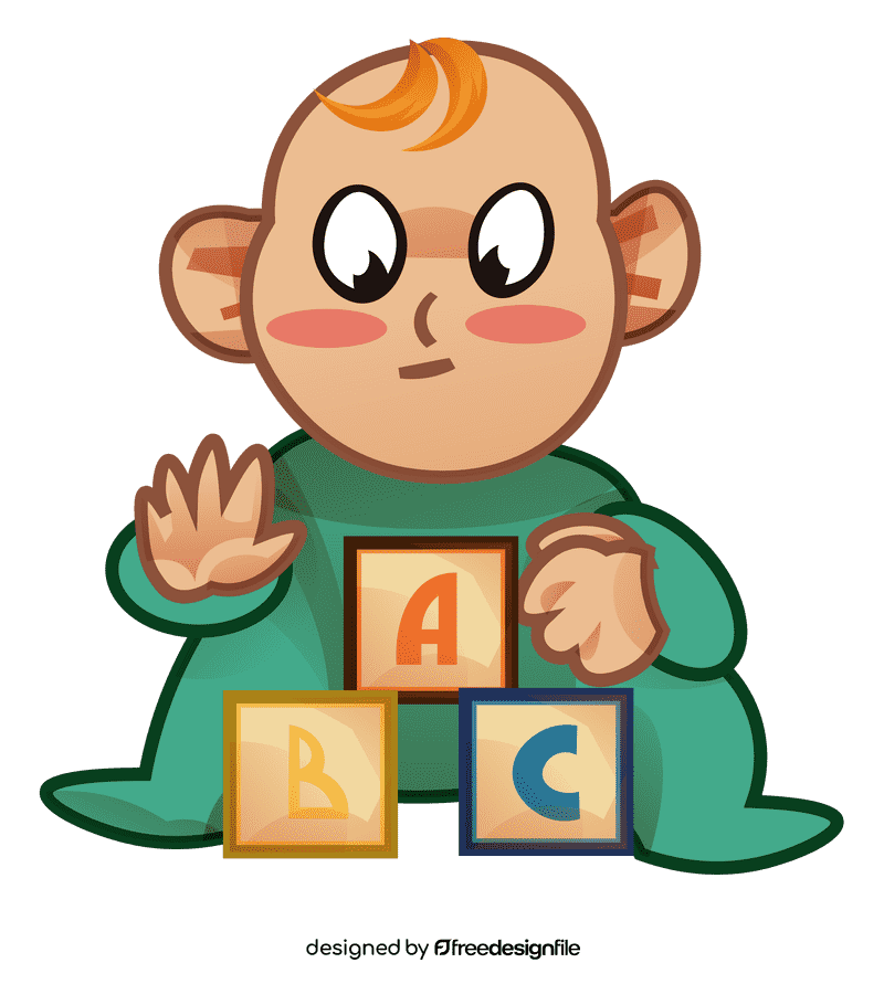 Cute baby blocks clipart